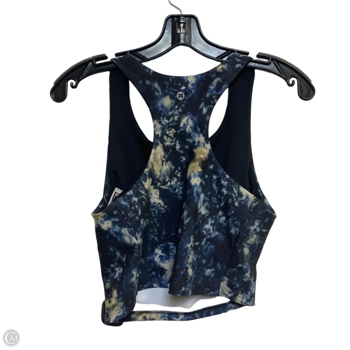 Athletic Bra By Rbx In Black & Blue, Size: M