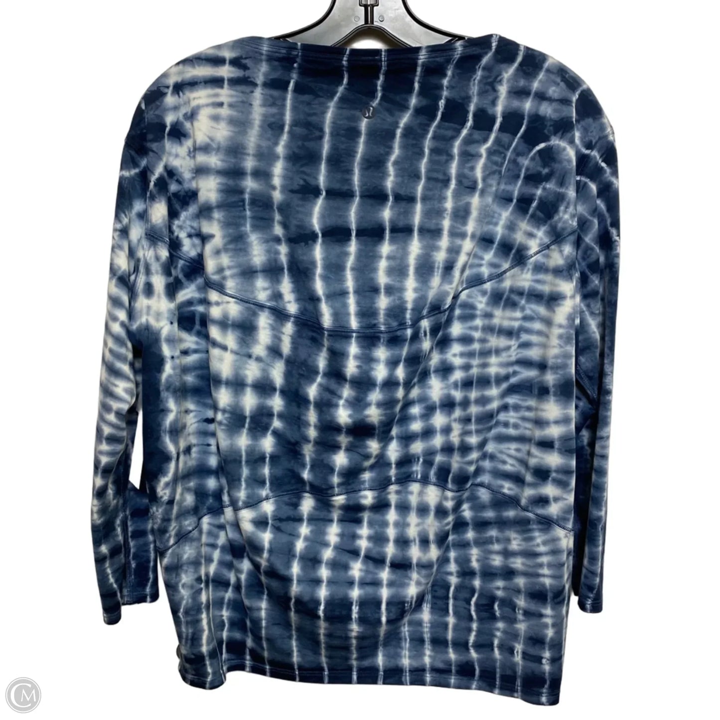 Athletic Top Long Sleeve Crewneck Designer By Lululemon In Blue, Size: S