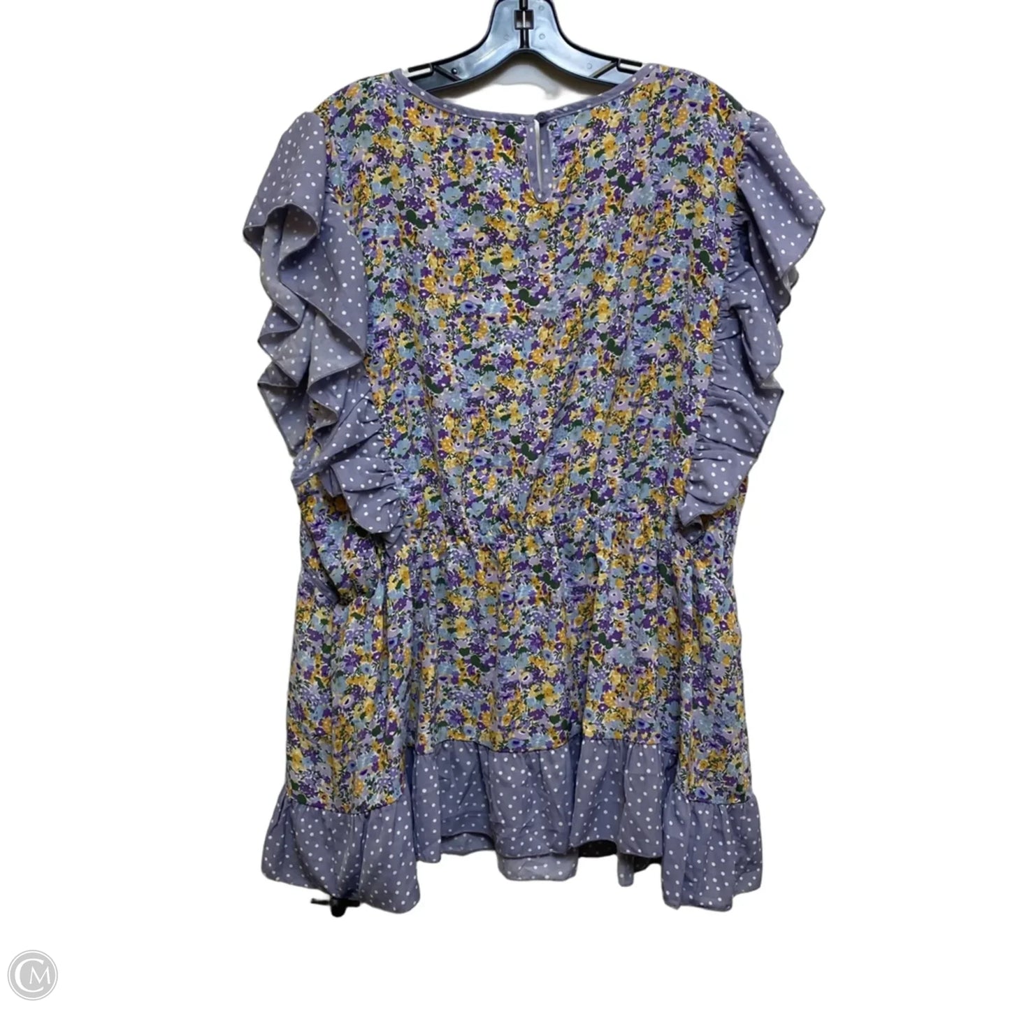 Top Sleeveless By Suzanne Betro In Purple, Size: 4x