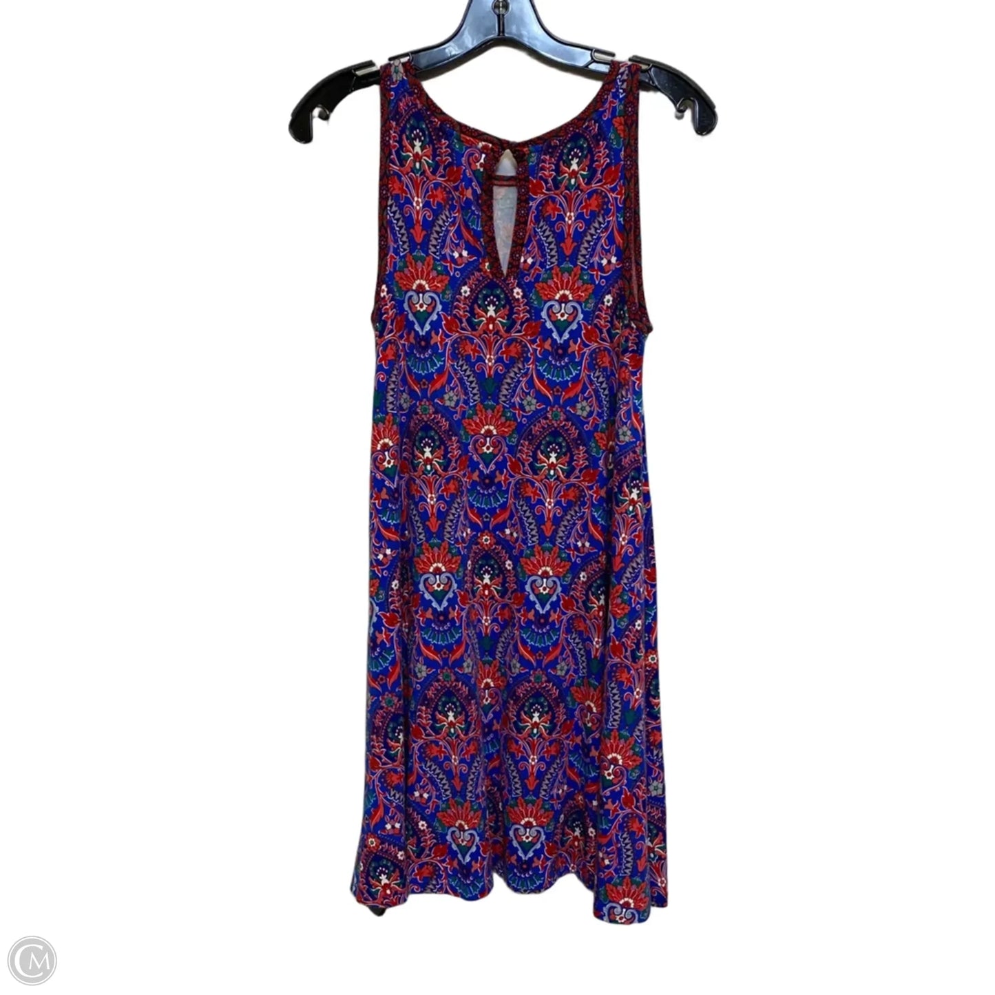 Dress Casual Short By Loft In Blue & Red, Size: Xxsp