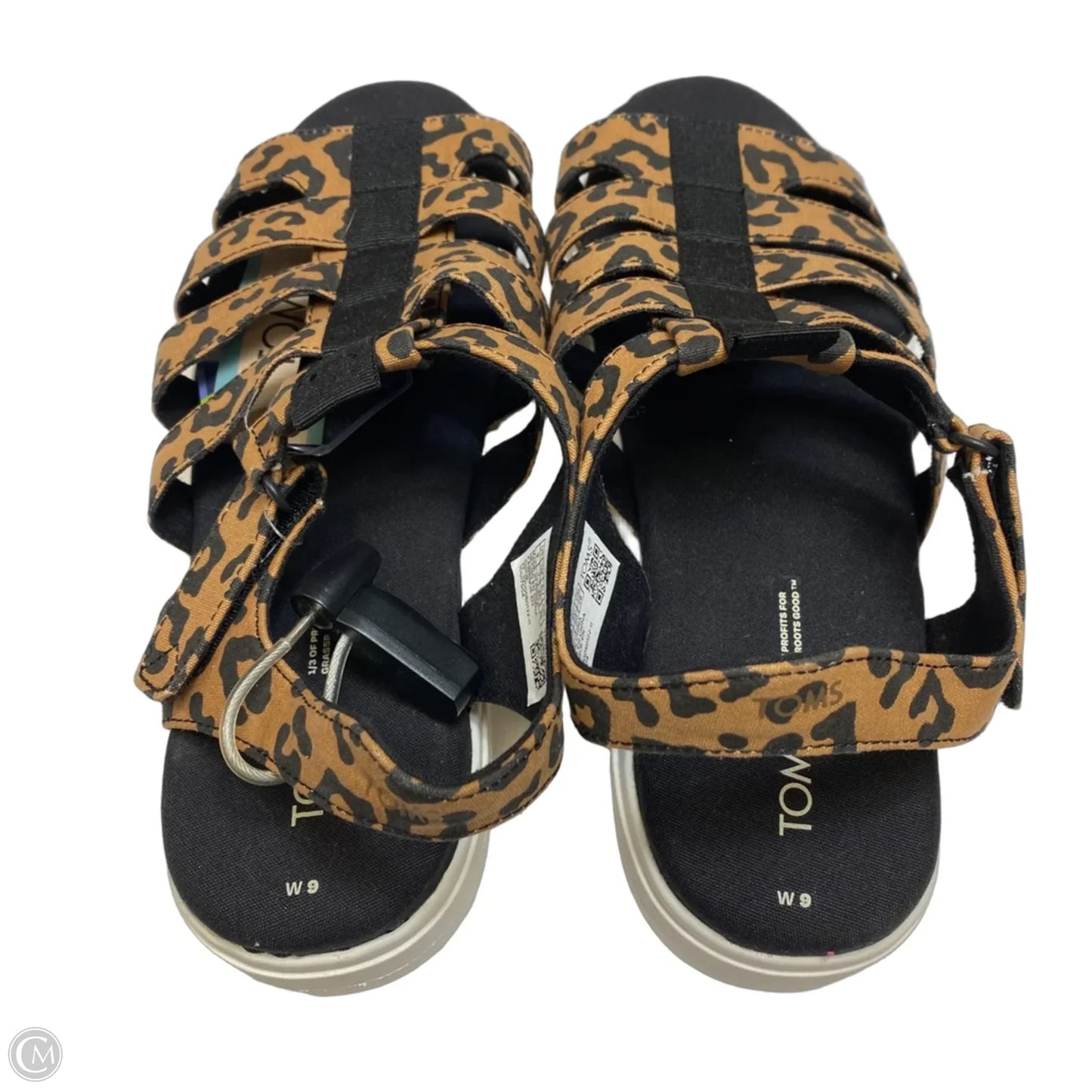 Sandals Flats By Toms In Animal Print, Size: 9