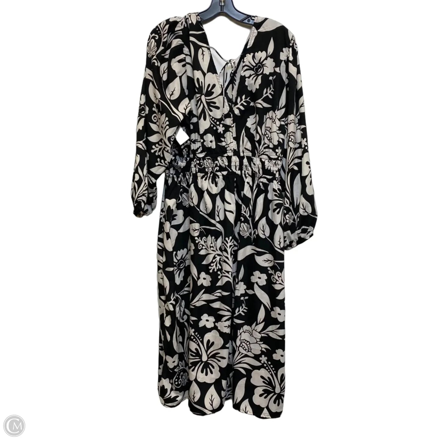 Dress Casual Midi By Blush In Black & White, Size: 3x