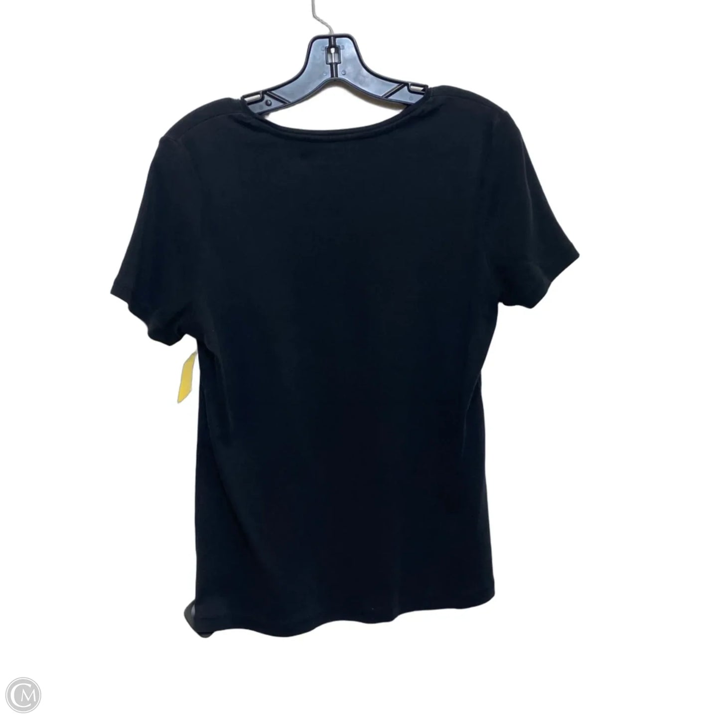 Top Short Sleeve Basic By Talbots In Black, Size: M