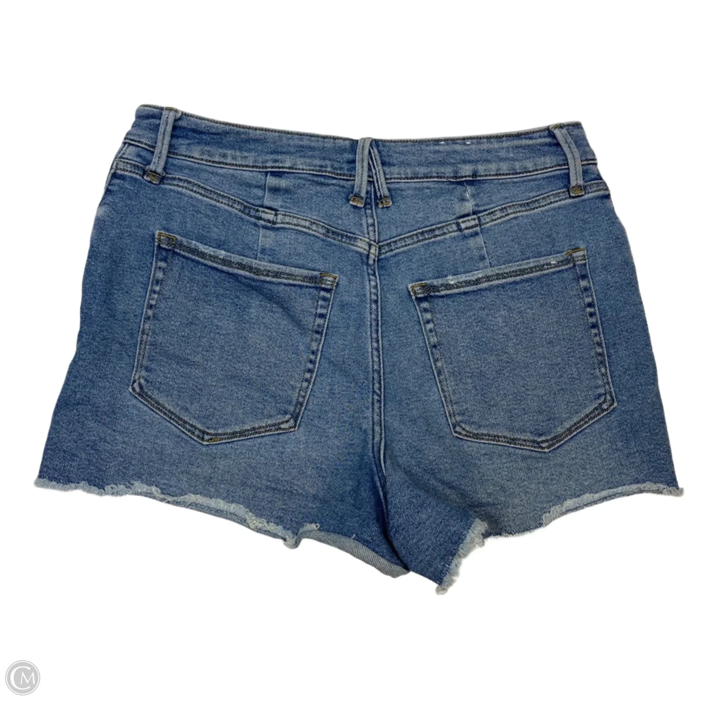 Shorts Designer By Good American In Blue Denim, Size: 14