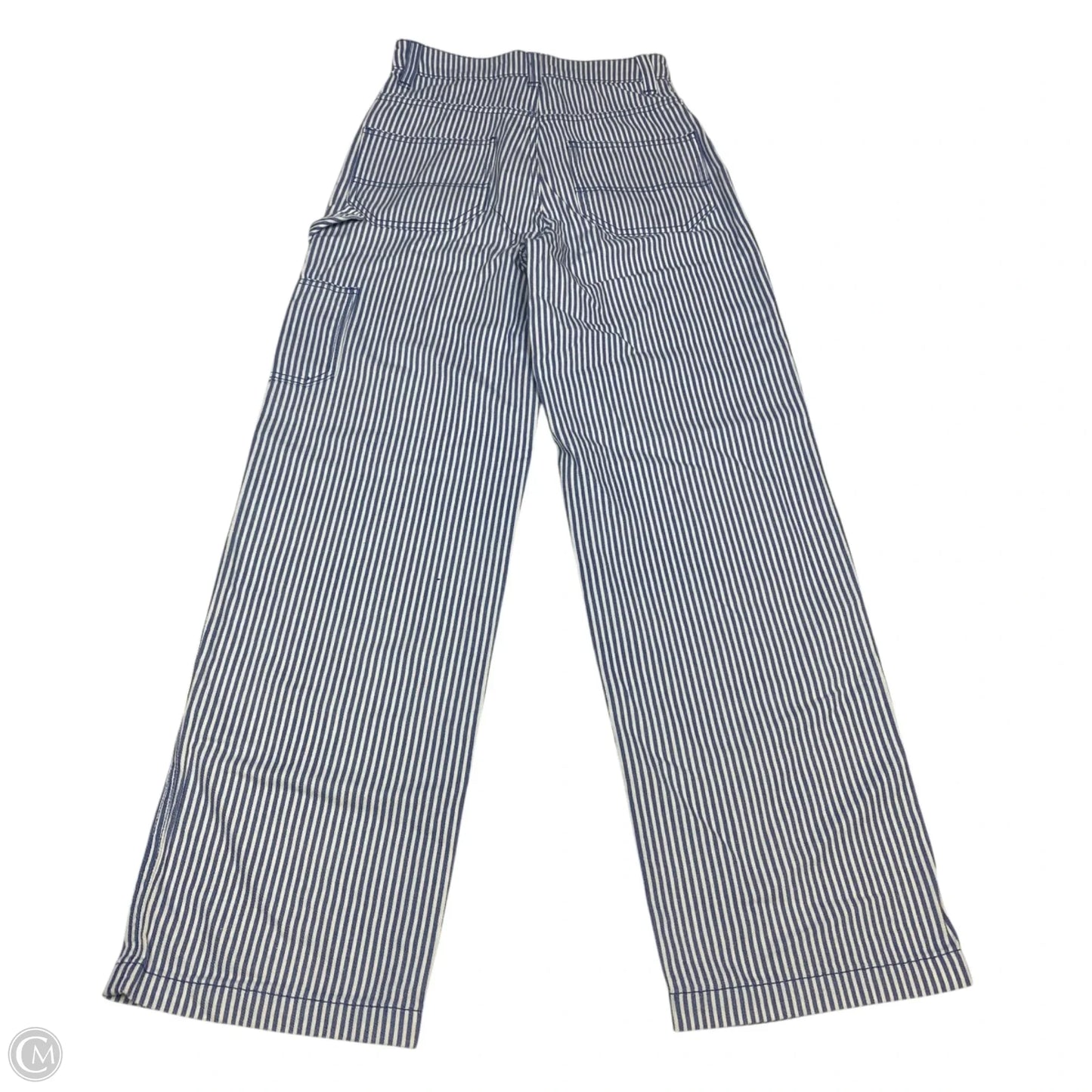 Jeans Wide Leg By Divided In Blue & White, Size: 0