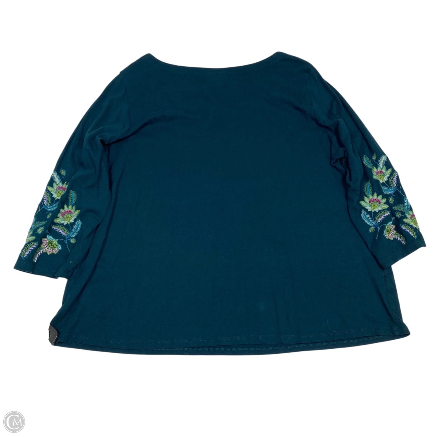 Top 3/4 Sleeve By J. Jill In Green, Size: Xl