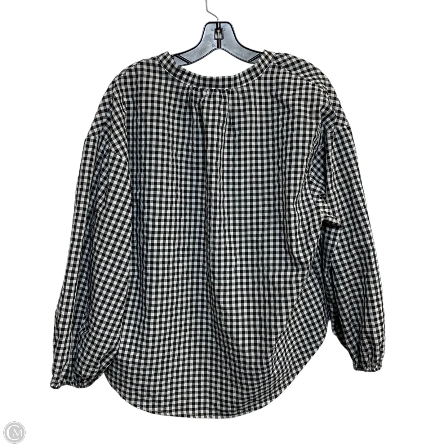 Top Long Sleeve By A New Day In Black & White, Size: L