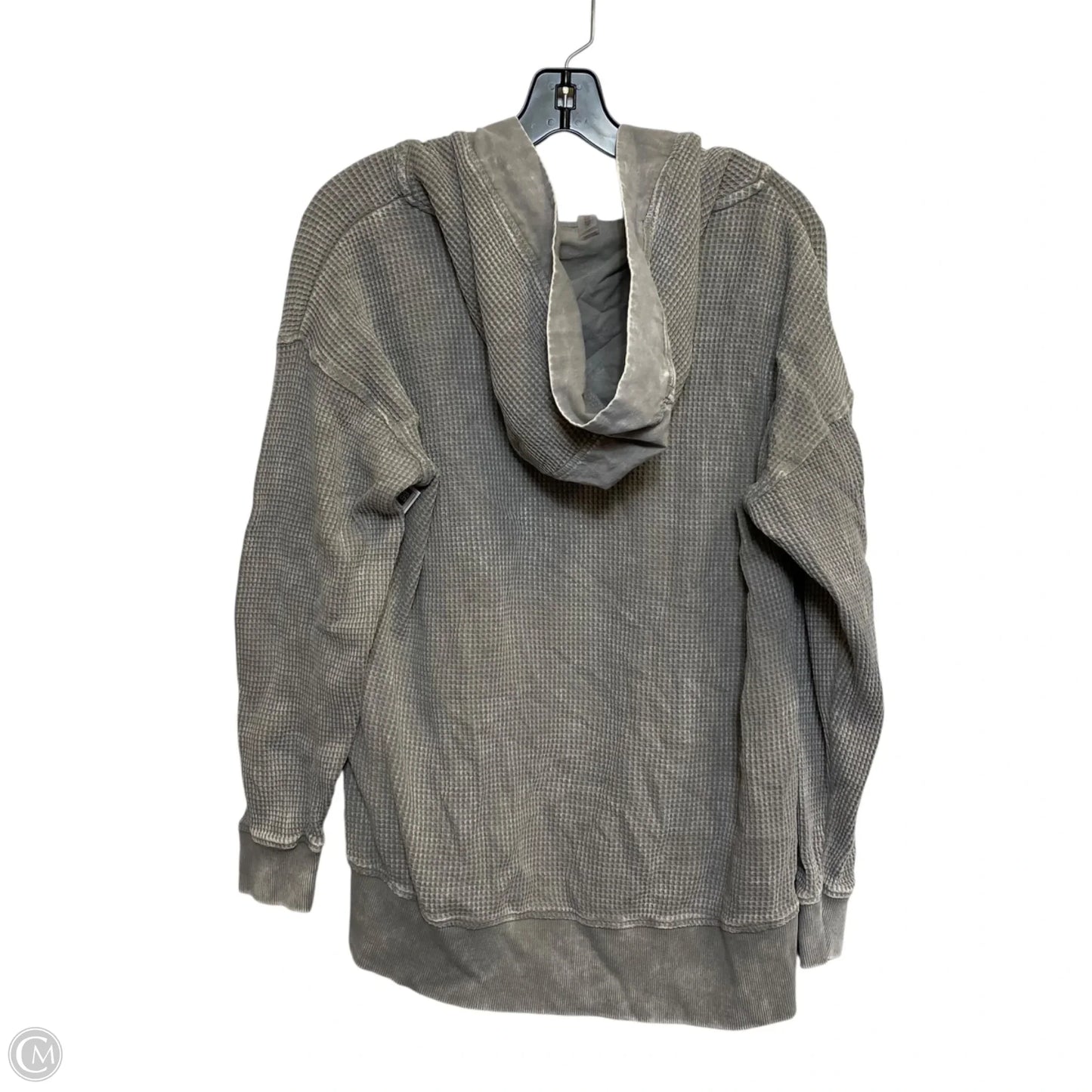 Athletic Sweatshirt Hoodie By Mono B In Grey, Size: S