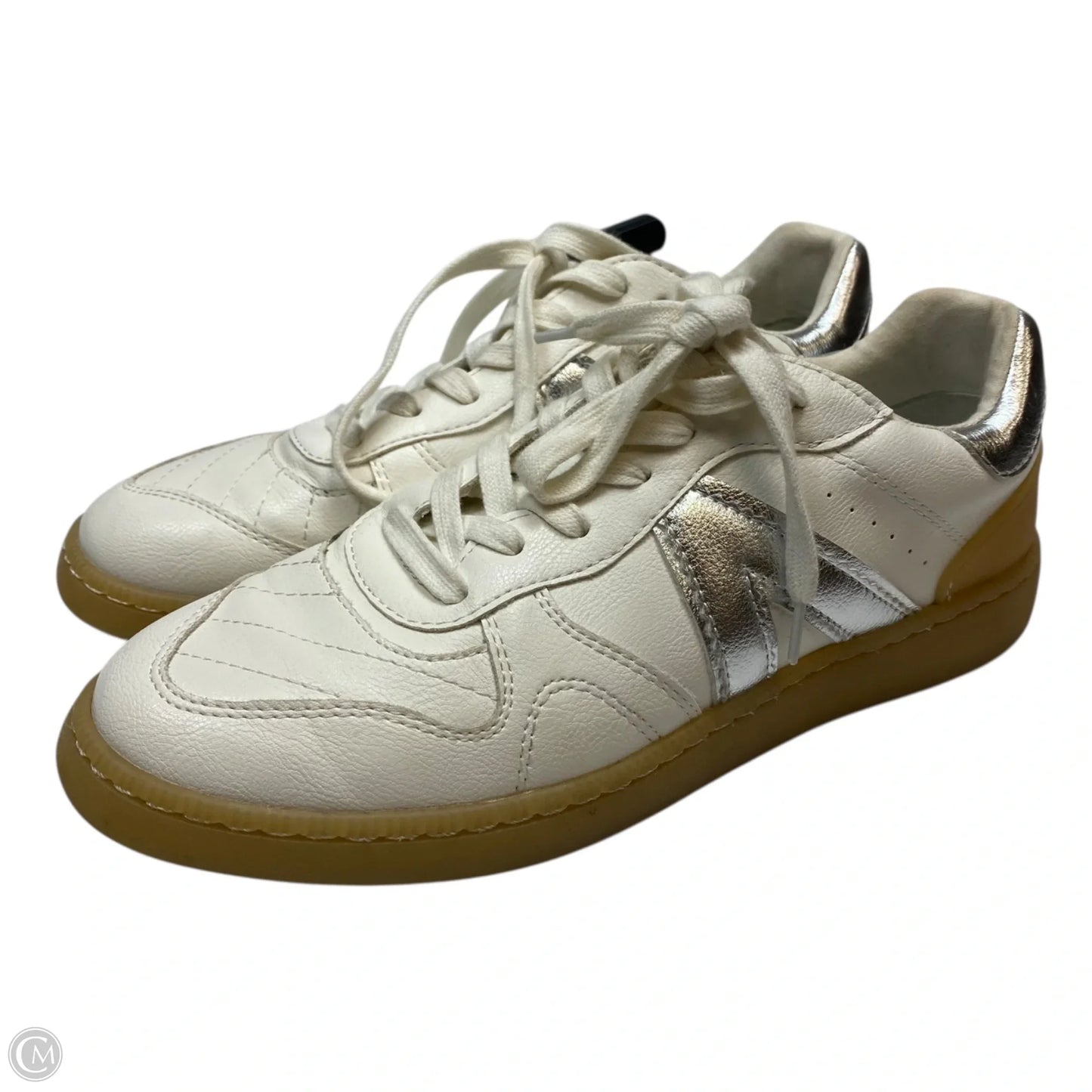 Shoes Sneakers By Mia In Cream & Silver, Size: 9