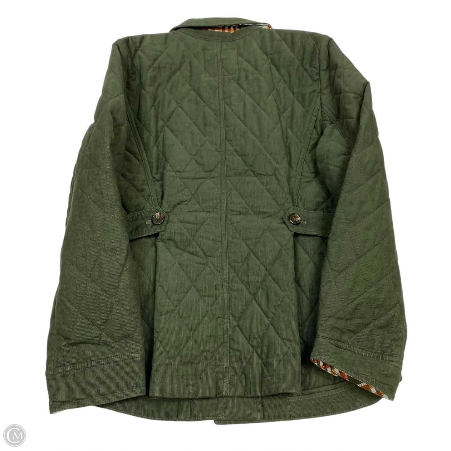 Jacket Shirt By Talbots In Green, Size: S