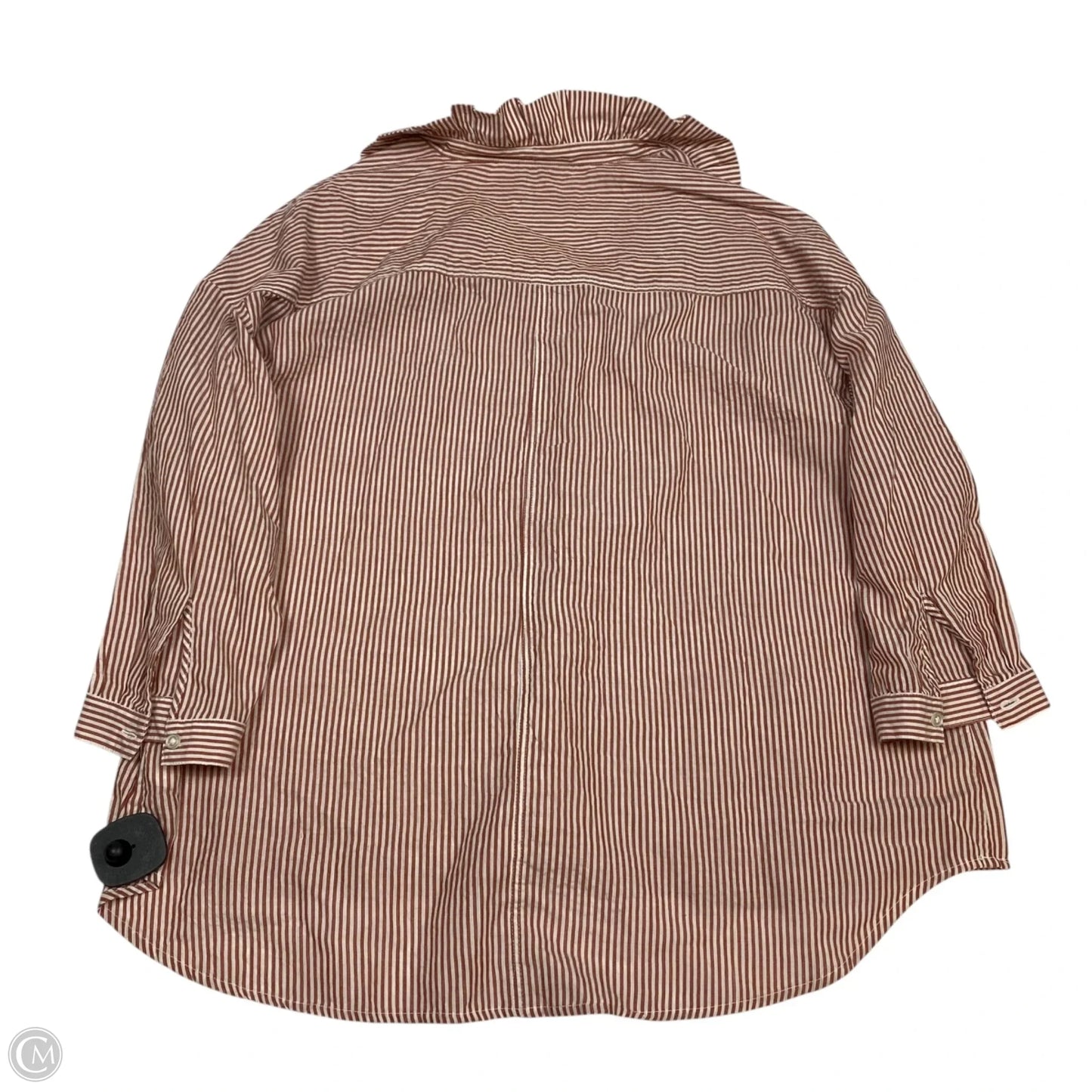 Top 3/4 Sleeve By Crown And Ivy In Brown & White, Size: L