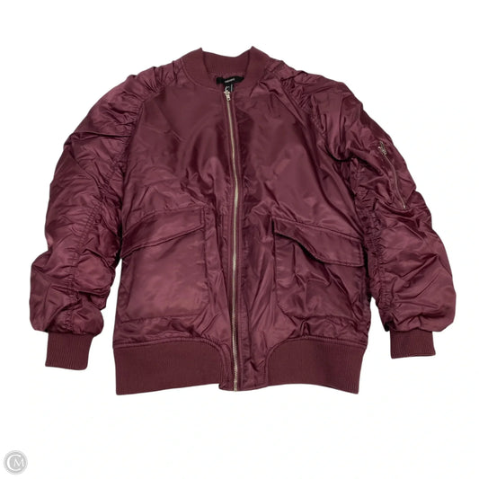 Jacket Puffer & Quilted By Forever 21 In Red, Size: S