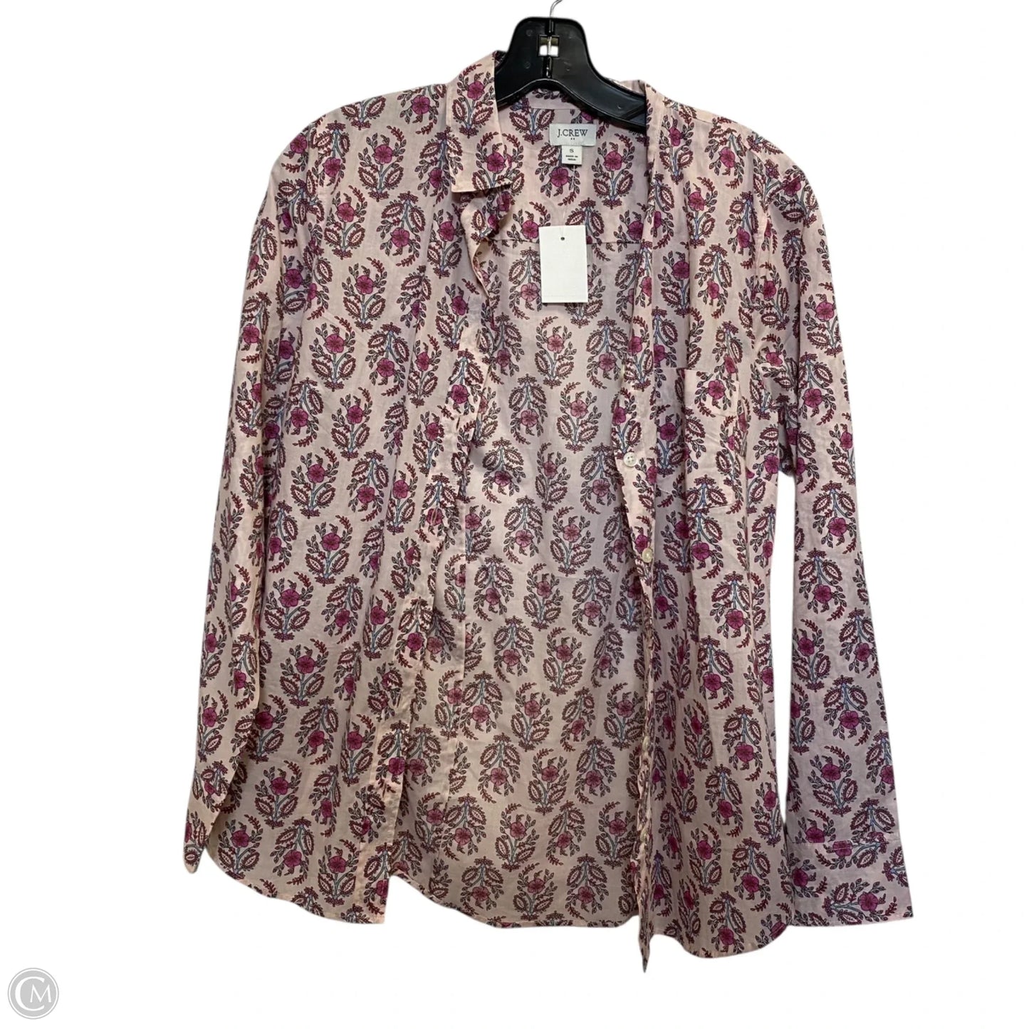 Top Long Sleeve By J. Crew In Pink, Size: S