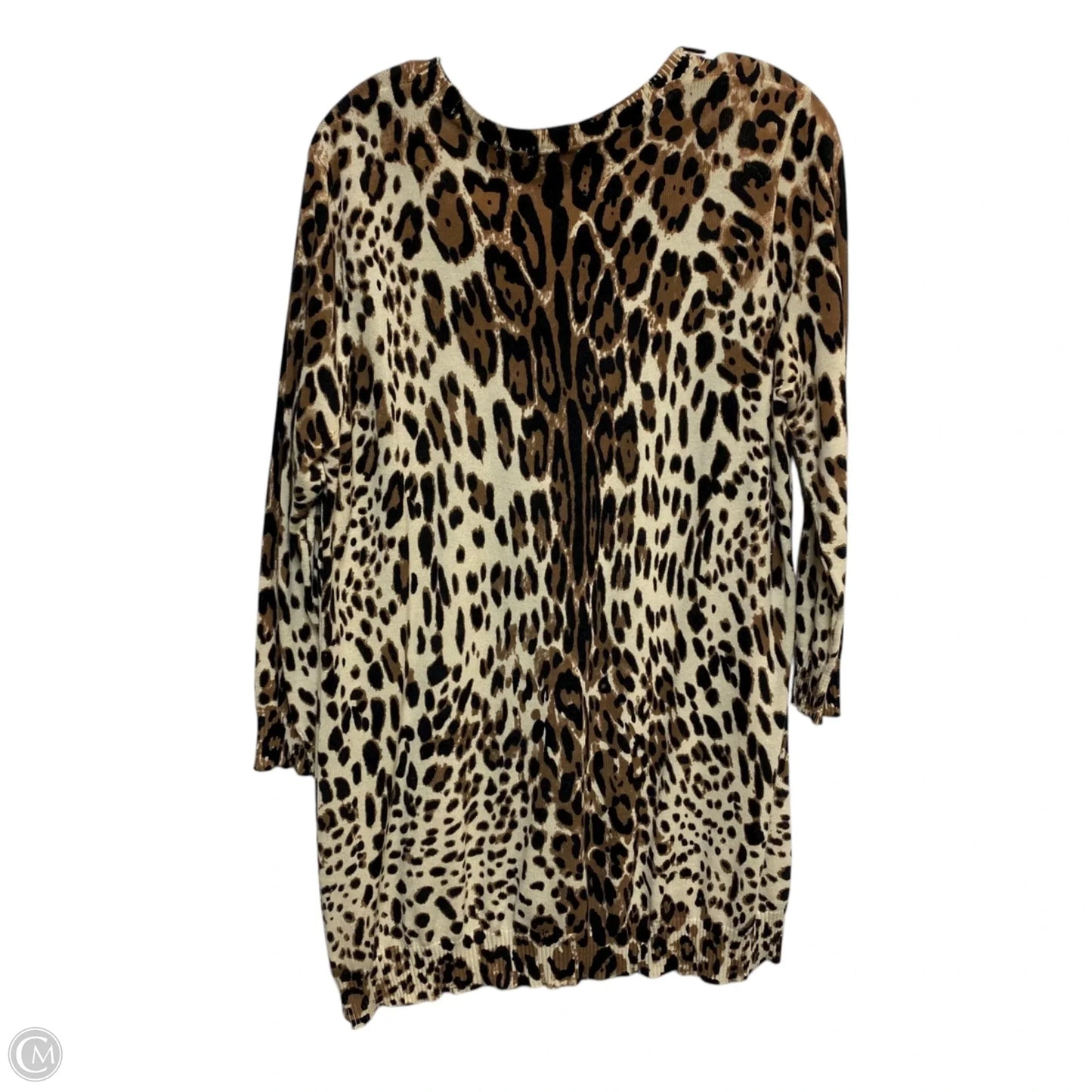Top 3/4 Sleeve By Cato In Animal Print, Size: Xl