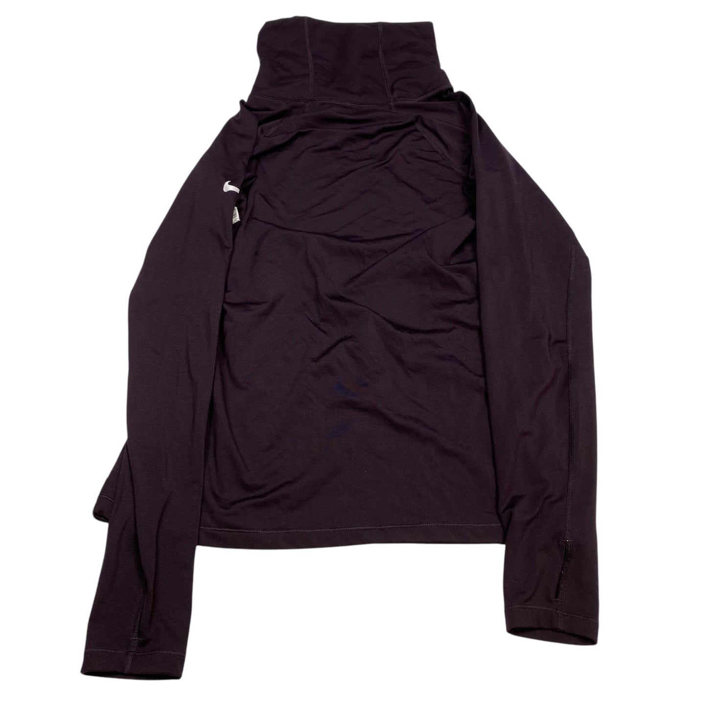 Athletic Top Long Sleeve Collar By Nike Size: L