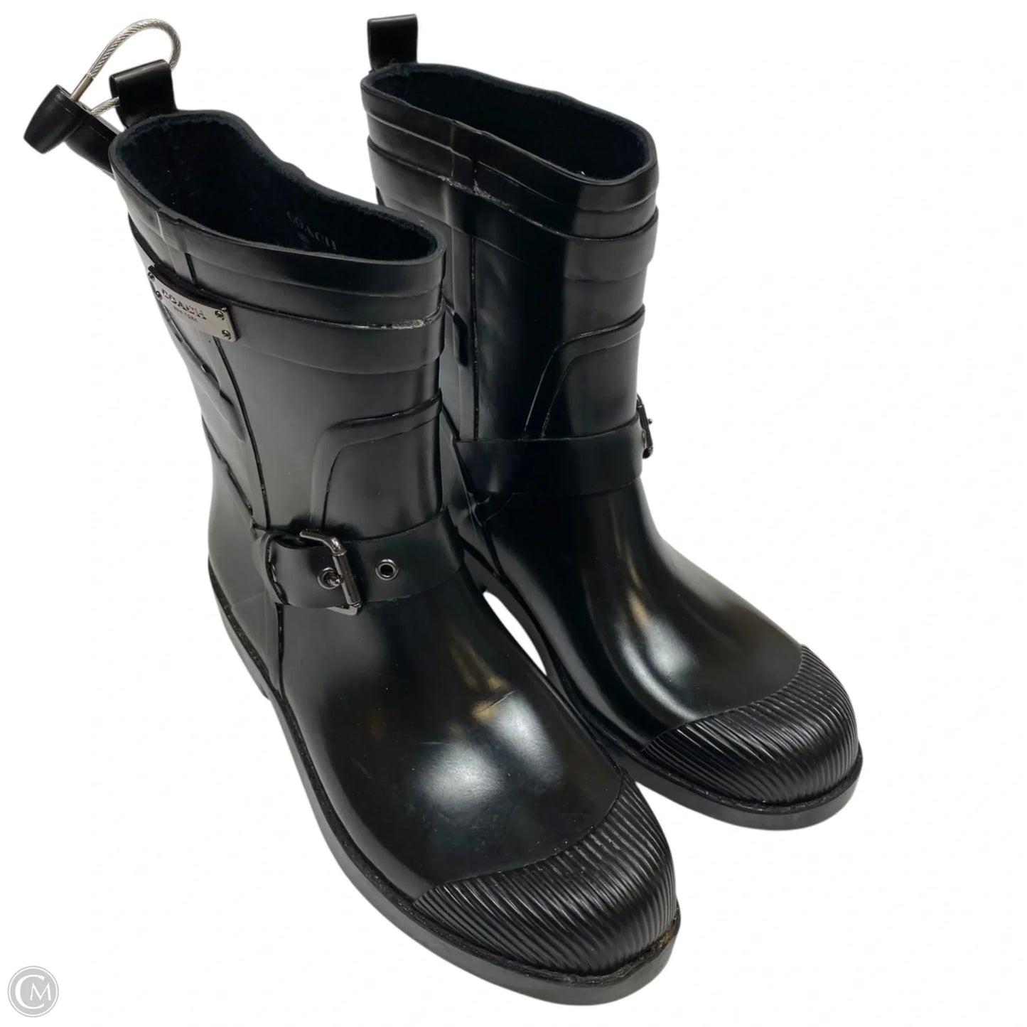 Boots Designer By Coach In Black, Size: 7