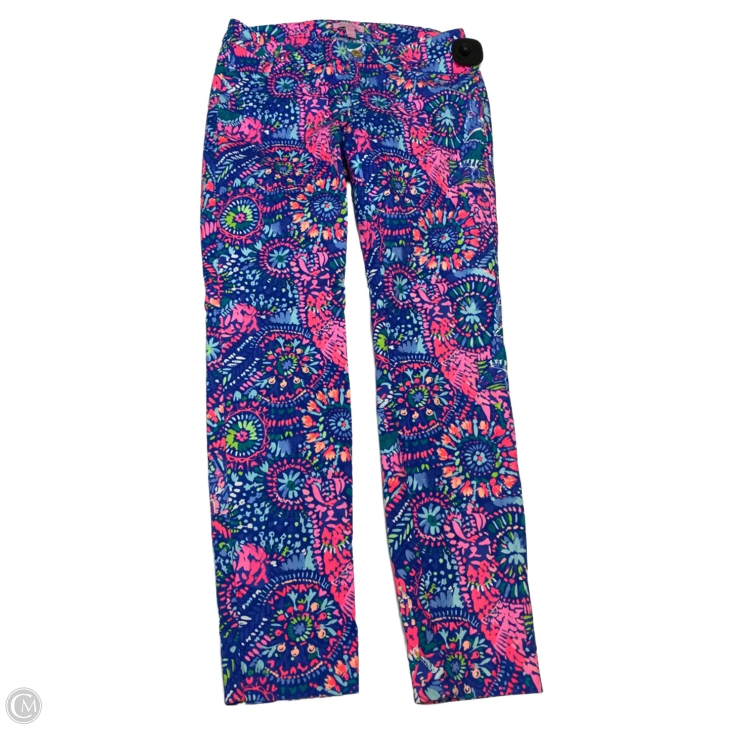 Pants Designer By Lilly Pulitzer In Blue & Pink, Size: 0