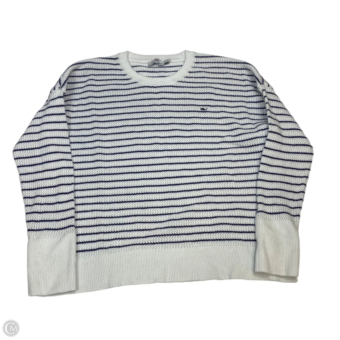 Sweater Designer By Vineyard Vines In Blue & White, Size: Xl
