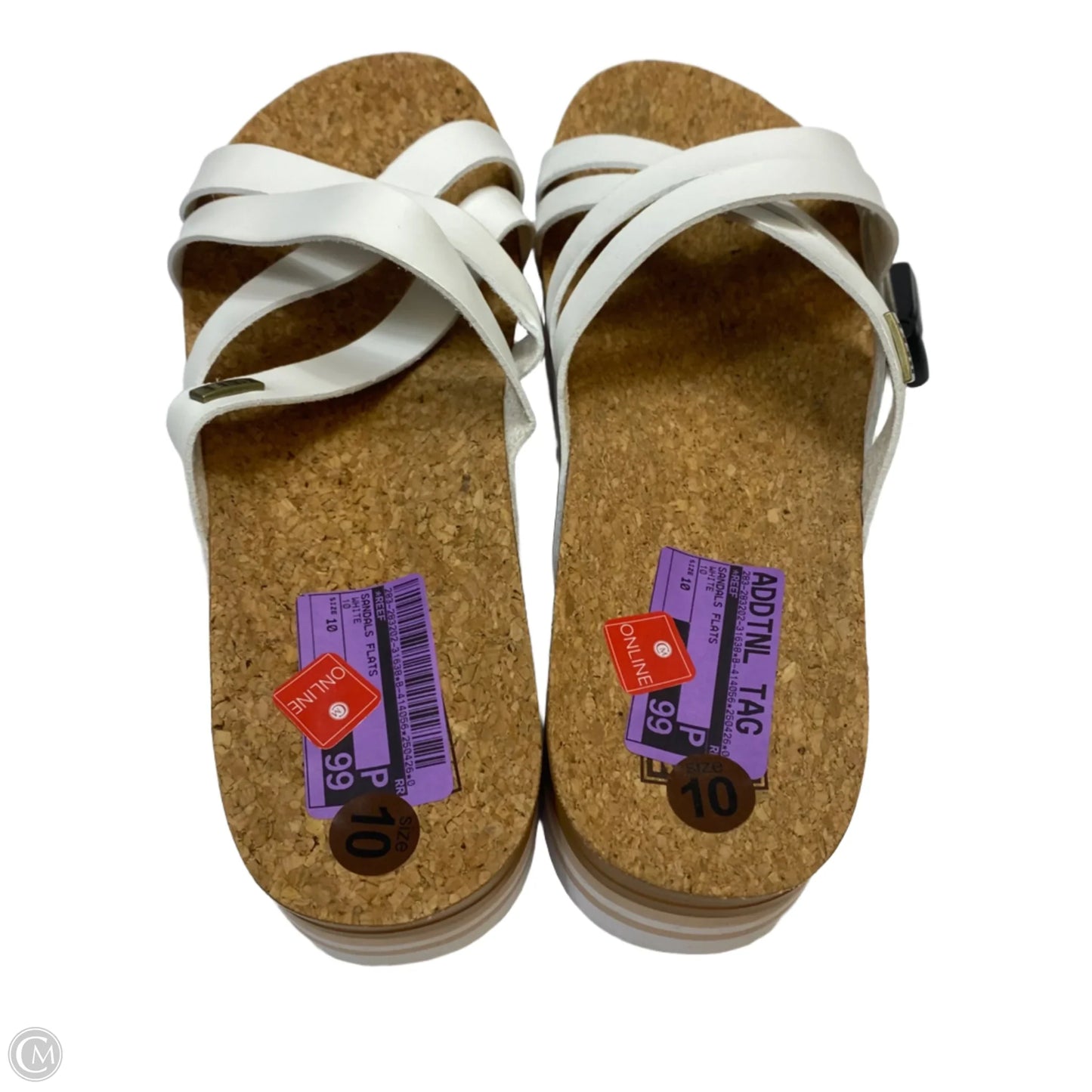 Sandals Flats By Reef In White, Size: 10