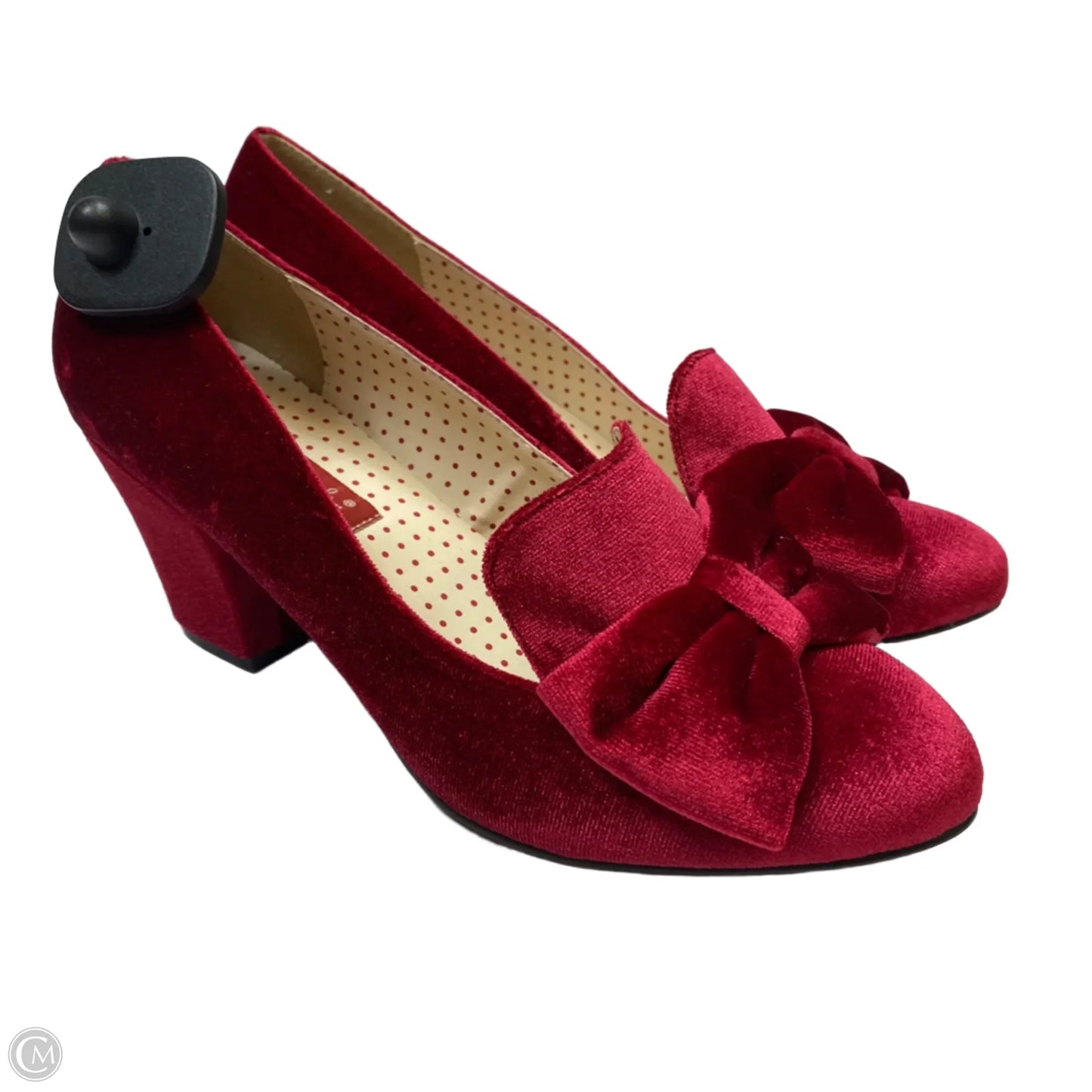 Shoes Heels Block By But Another Innocent Tale In Red, Size: 10