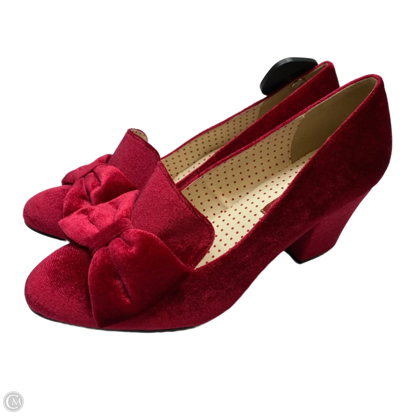 Shoes Heels Block By But Another Innocent Tale In Red, Size: 10