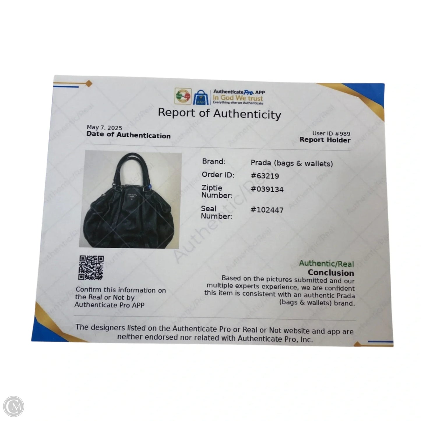 Handbag Luxury Designer By Prada, Size: Medium