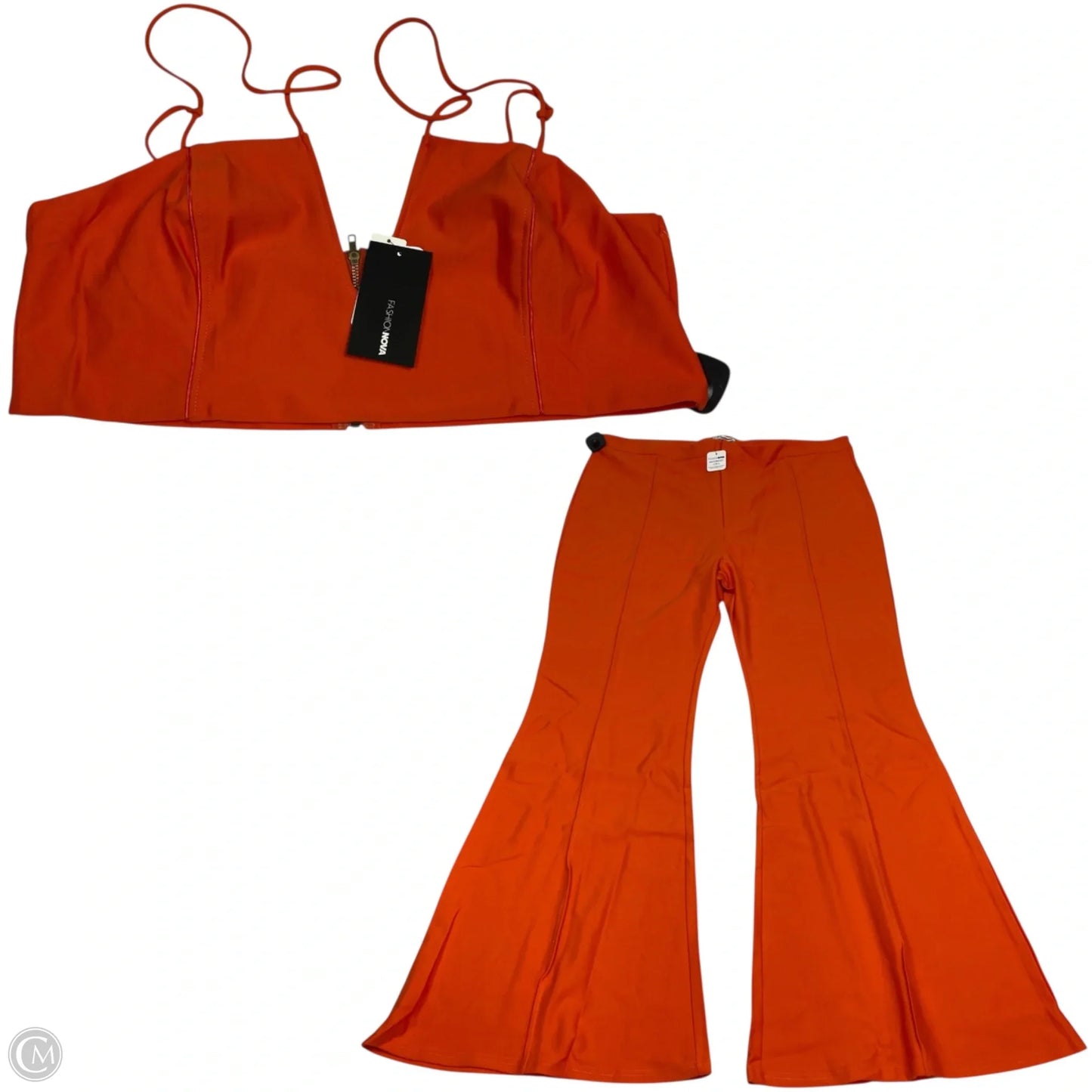 Pants Set 2pc By Fashion Nova In Orange, Size: 3x