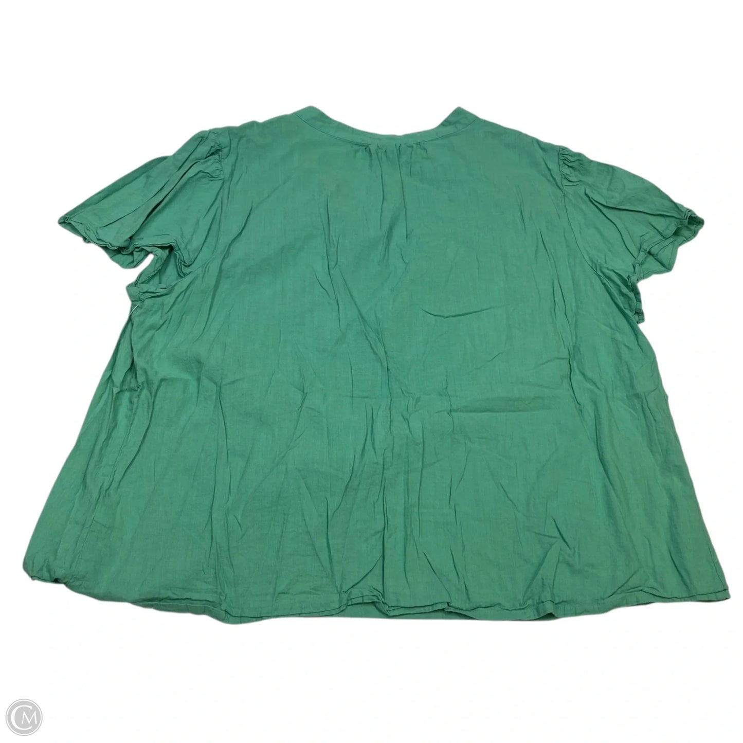 Top Short Sleeve By Knox Rose In Green, Size: 2x