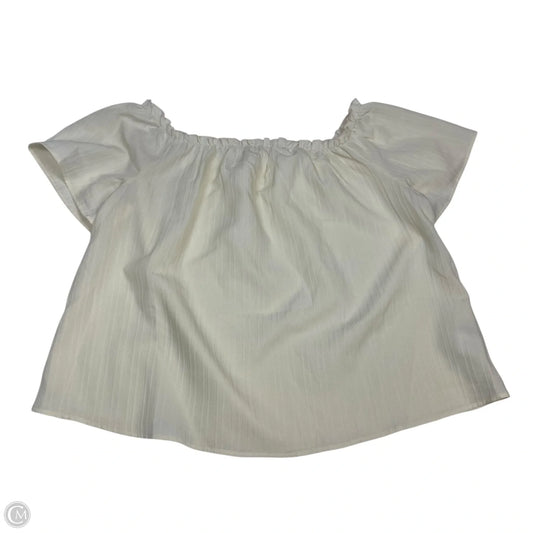 Top Short Sleeve By Shein In Cream, Size: 2x