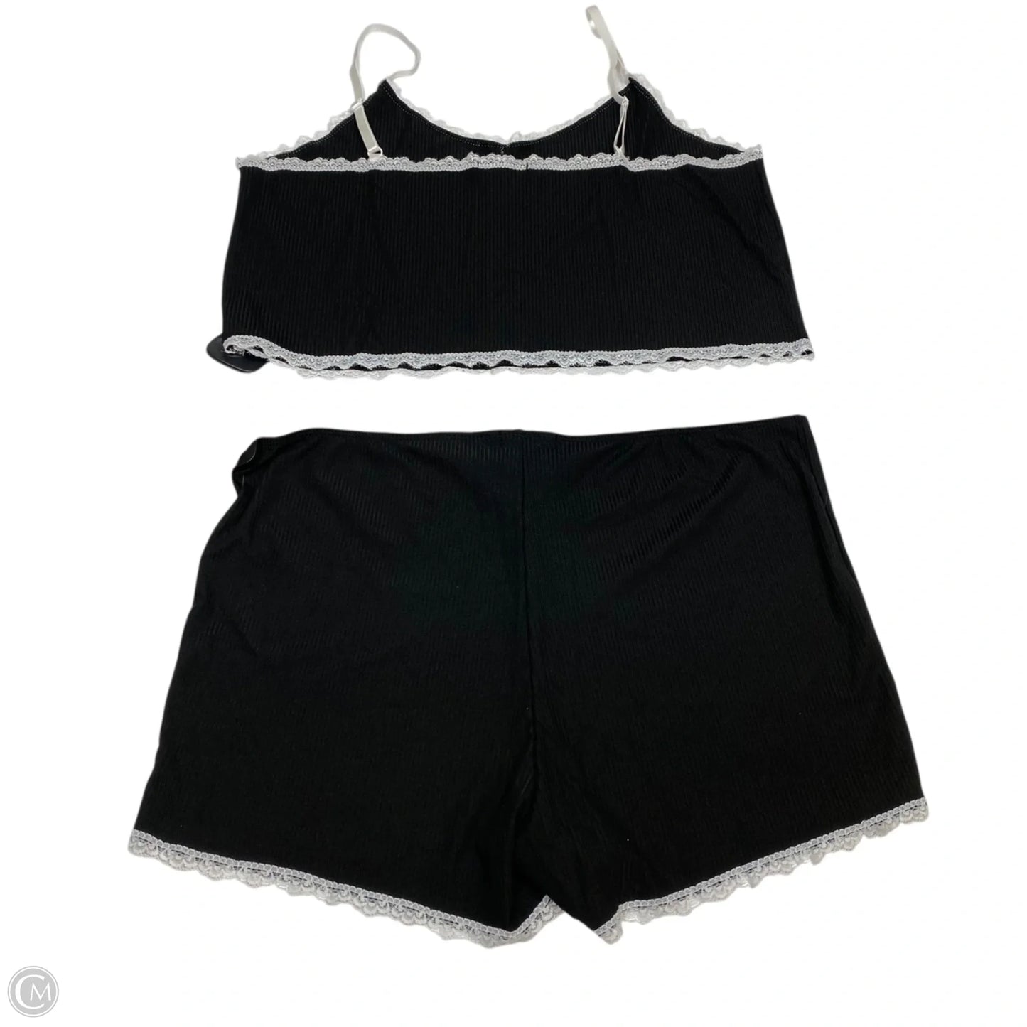 Lounge Set Shorts By Not Tired In Black & White, Size: 3x