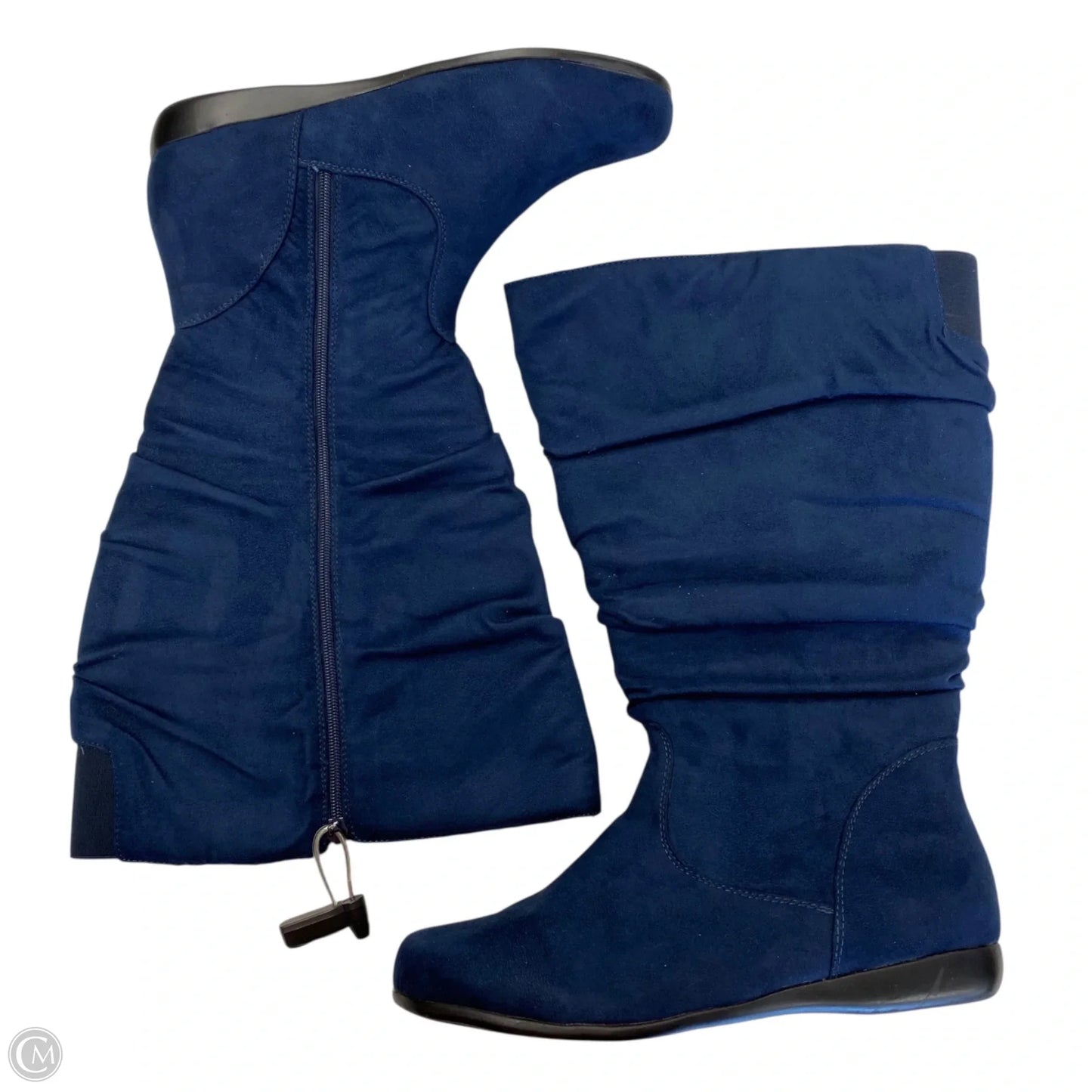 Boots Mid-calf Flats By Propet In Navy, Size: 12