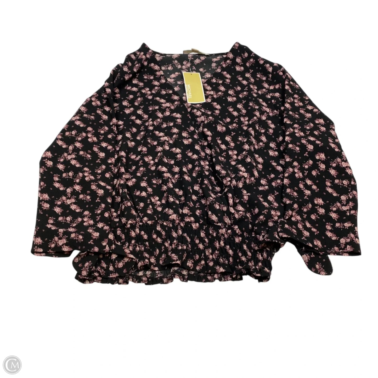 Top Long Sleeve By Michael By Michael Kors In Black & Purple, Size: M