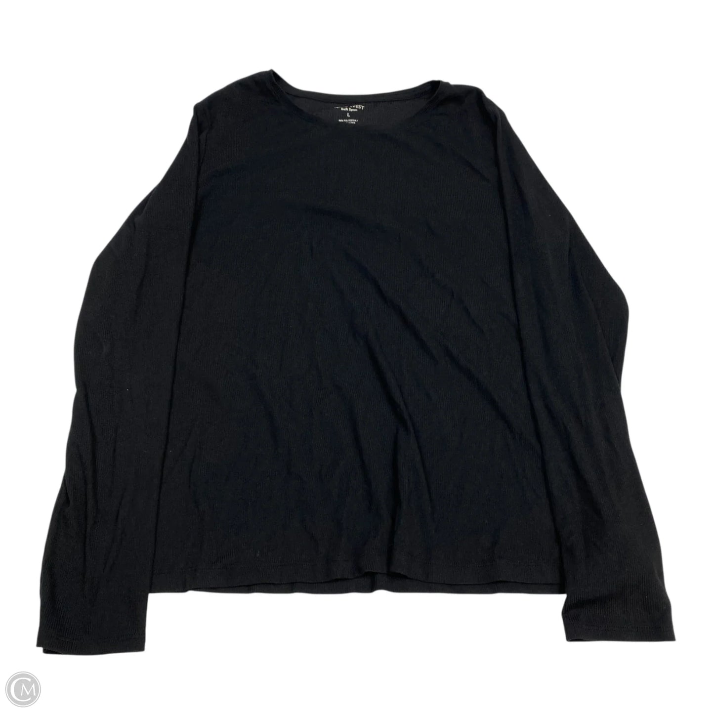 Top Long Sleeve Basic By Nine West Apparel In Black, Size: L