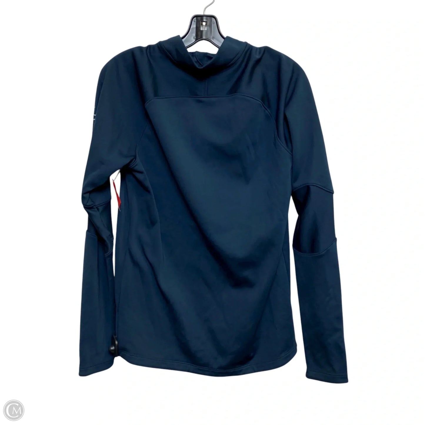 Athletic Top Long Sleeve Collar By Nike In Green, Size: S