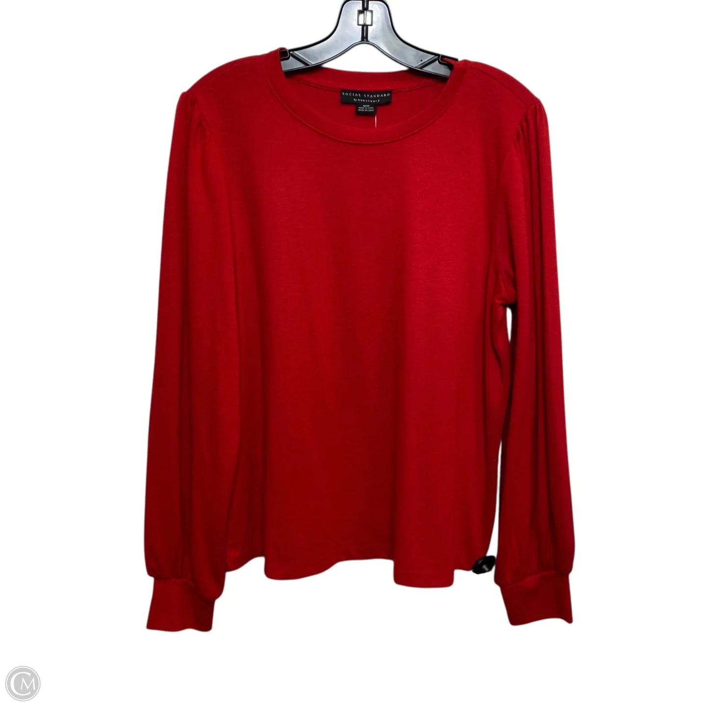 Top Long Sleeve By Social Standard By Sanctuary In Red, Size: M