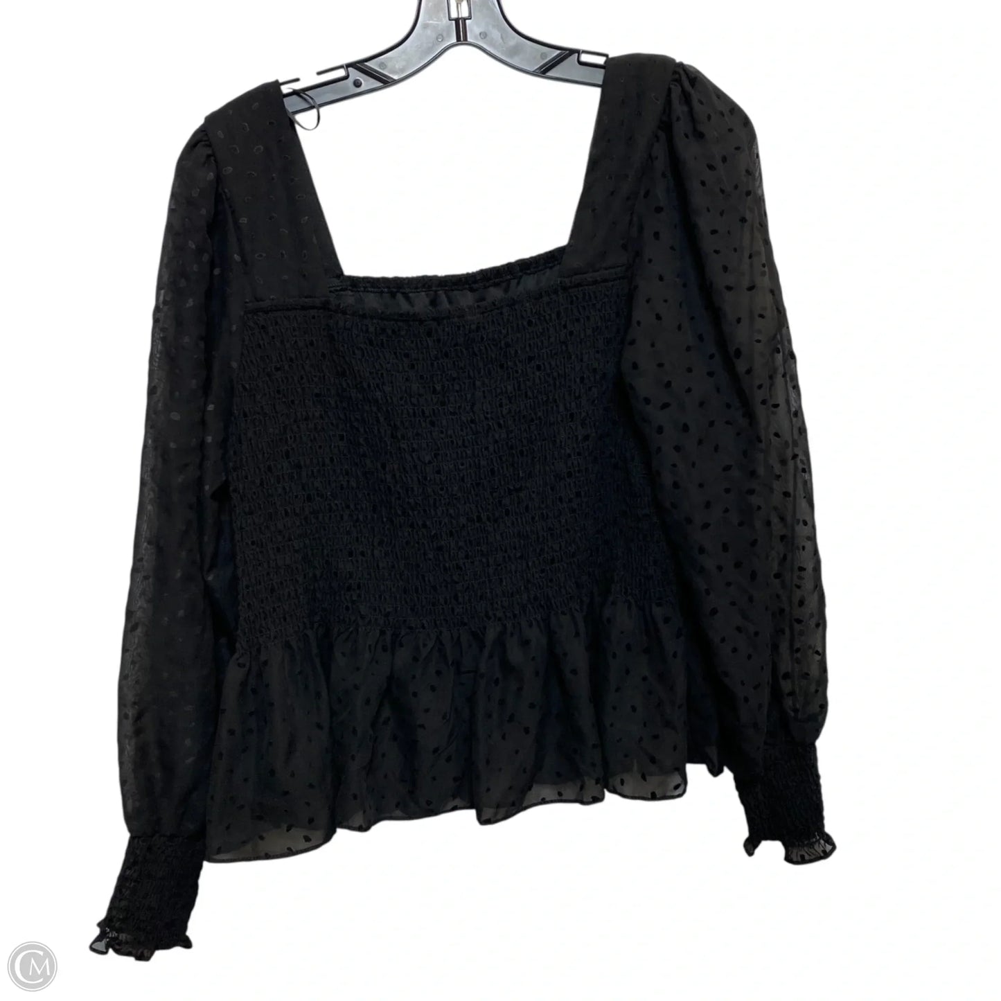 Top Long Sleeve By Nine West Apparel In Black, Size: Xl