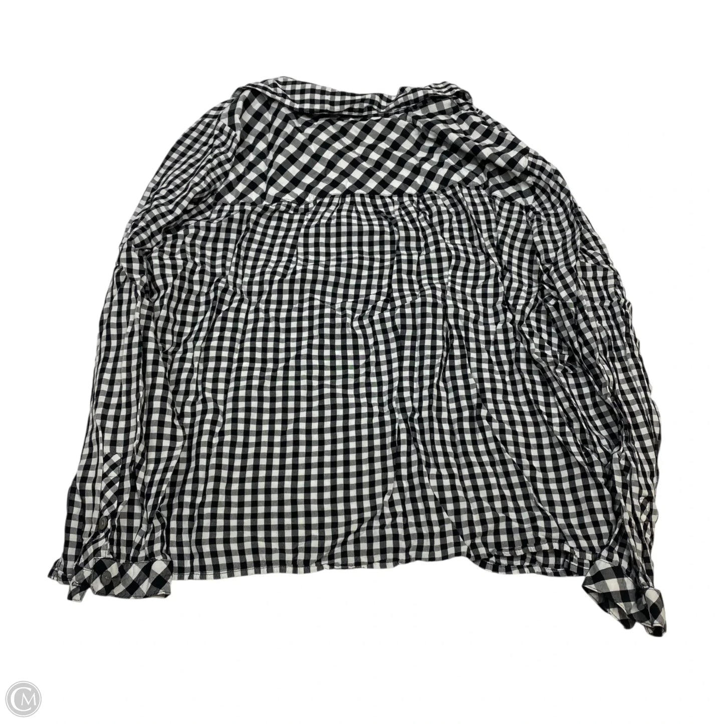 Top Long Sleeve By J. Jill In Black & White, Size: Xl