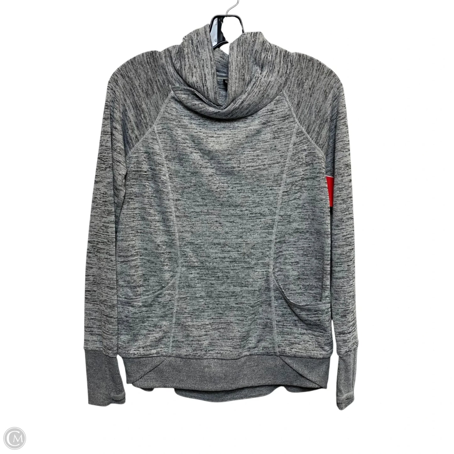 Athletic Top Long Sleeve Collar By 90 Degrees By Reflex In Grey, Size: S