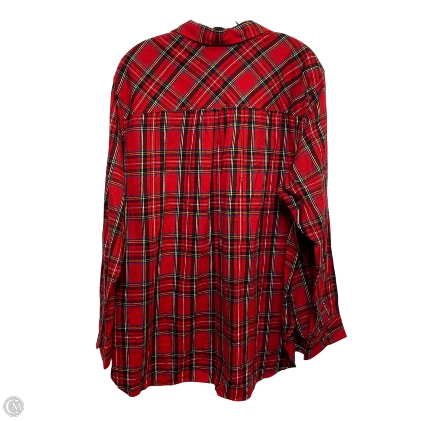 Top Long Sleeve By Time And Tru In Red, Size: 3x