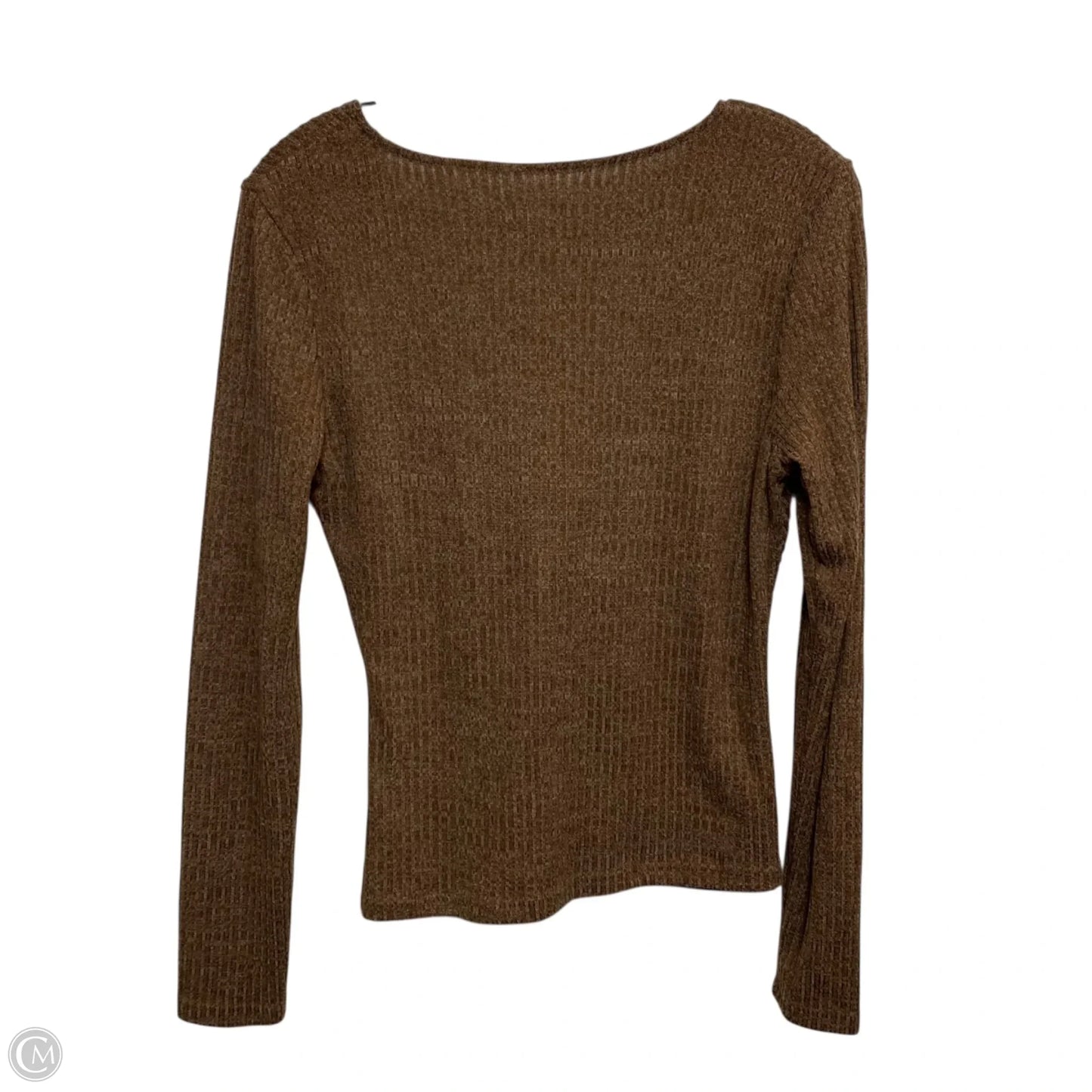 Top Long Sleeve By Shein In Brown, Size: M