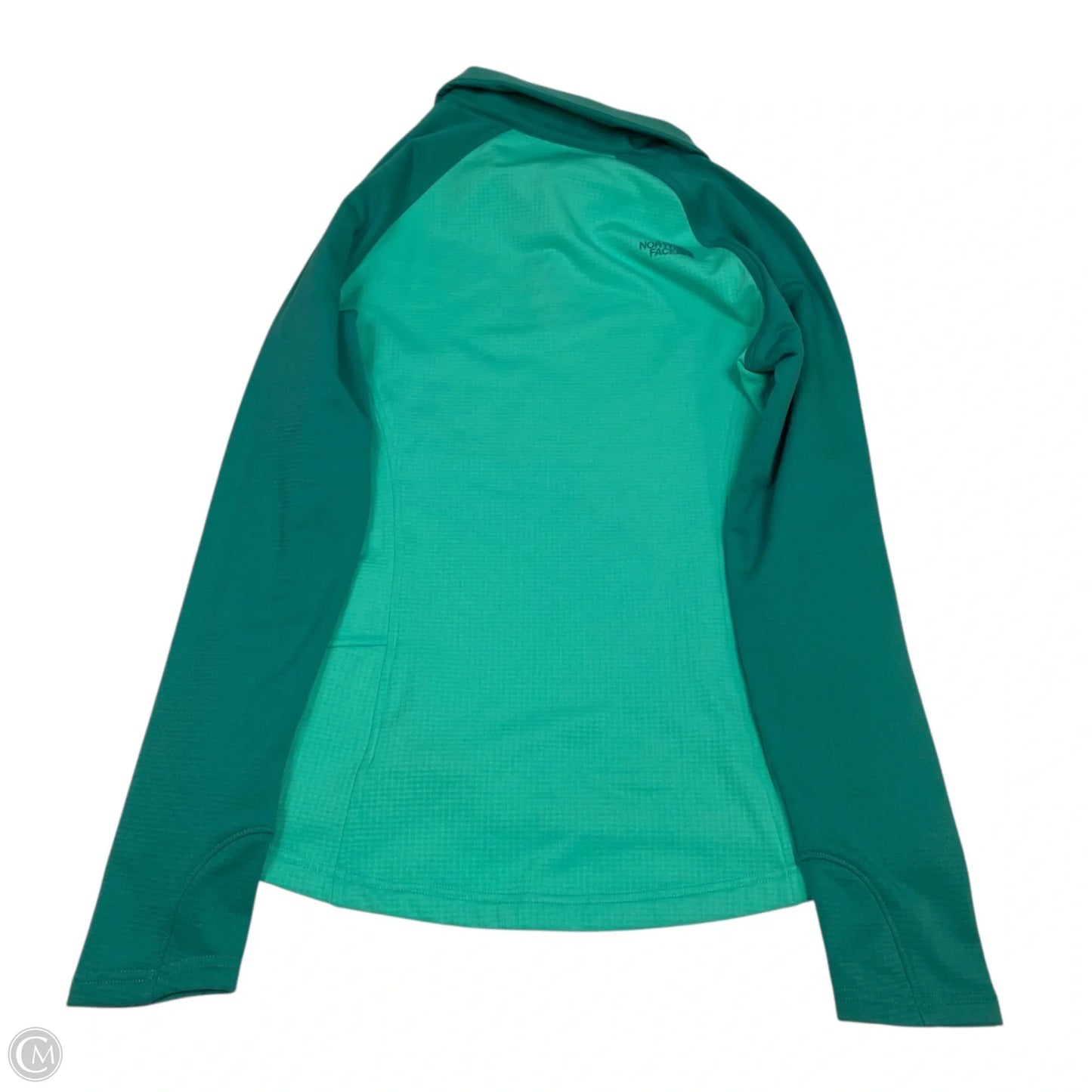 Athletic Top Long Sleeve Collar By The North Face In Green, Size: M
