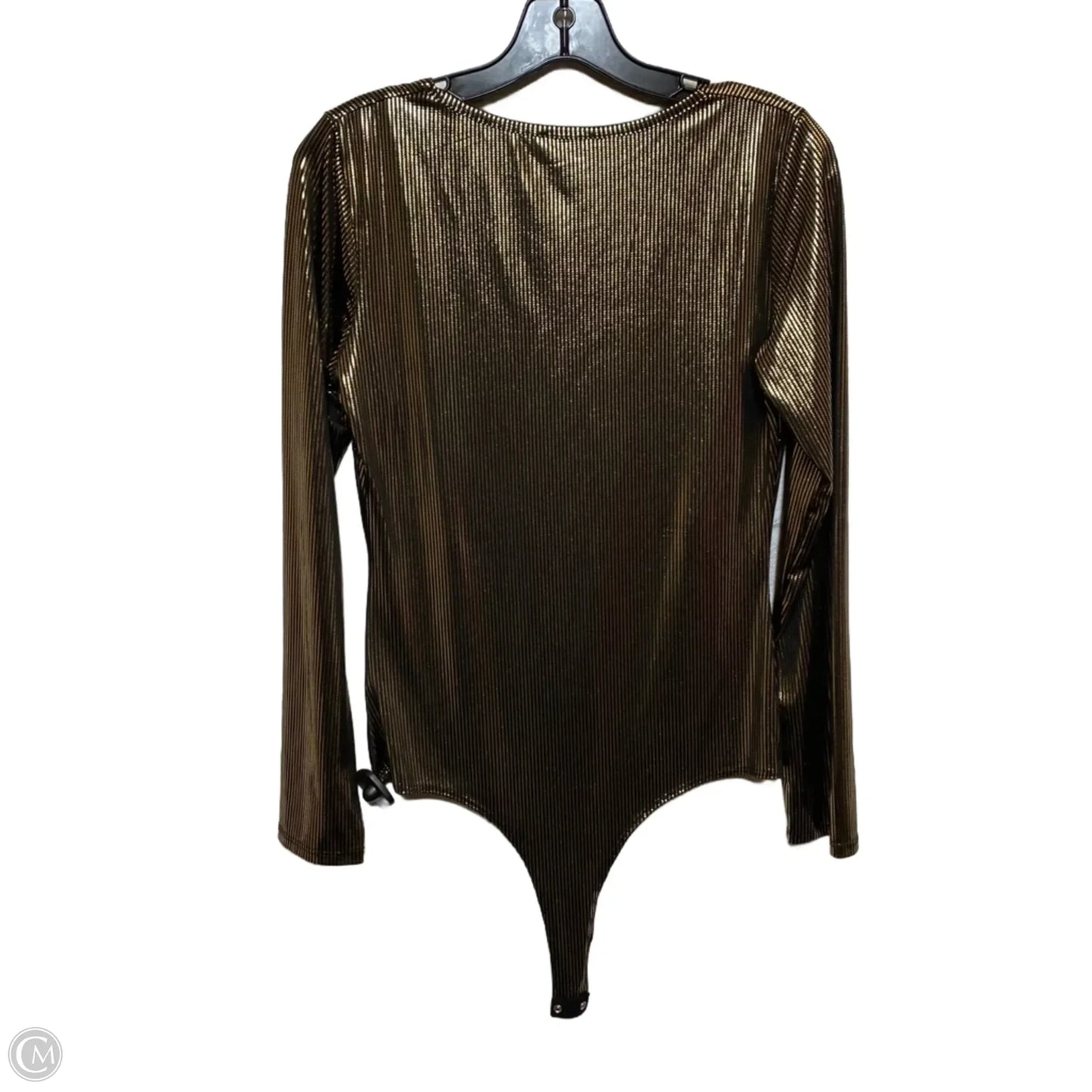 Bodysuit By Fashion Nova In Black & Gold, Size: L