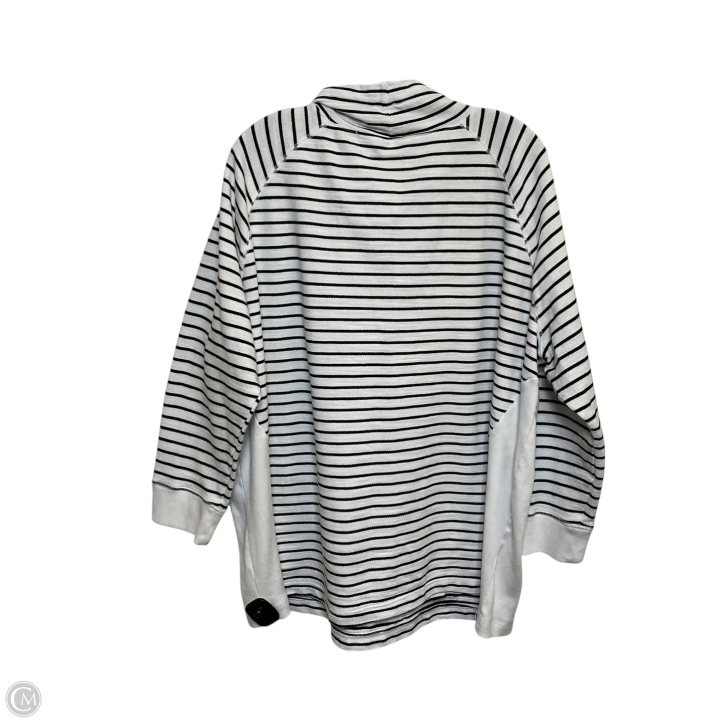 Top Long Sleeve By Time And Tru In Black & White, Size: 3x