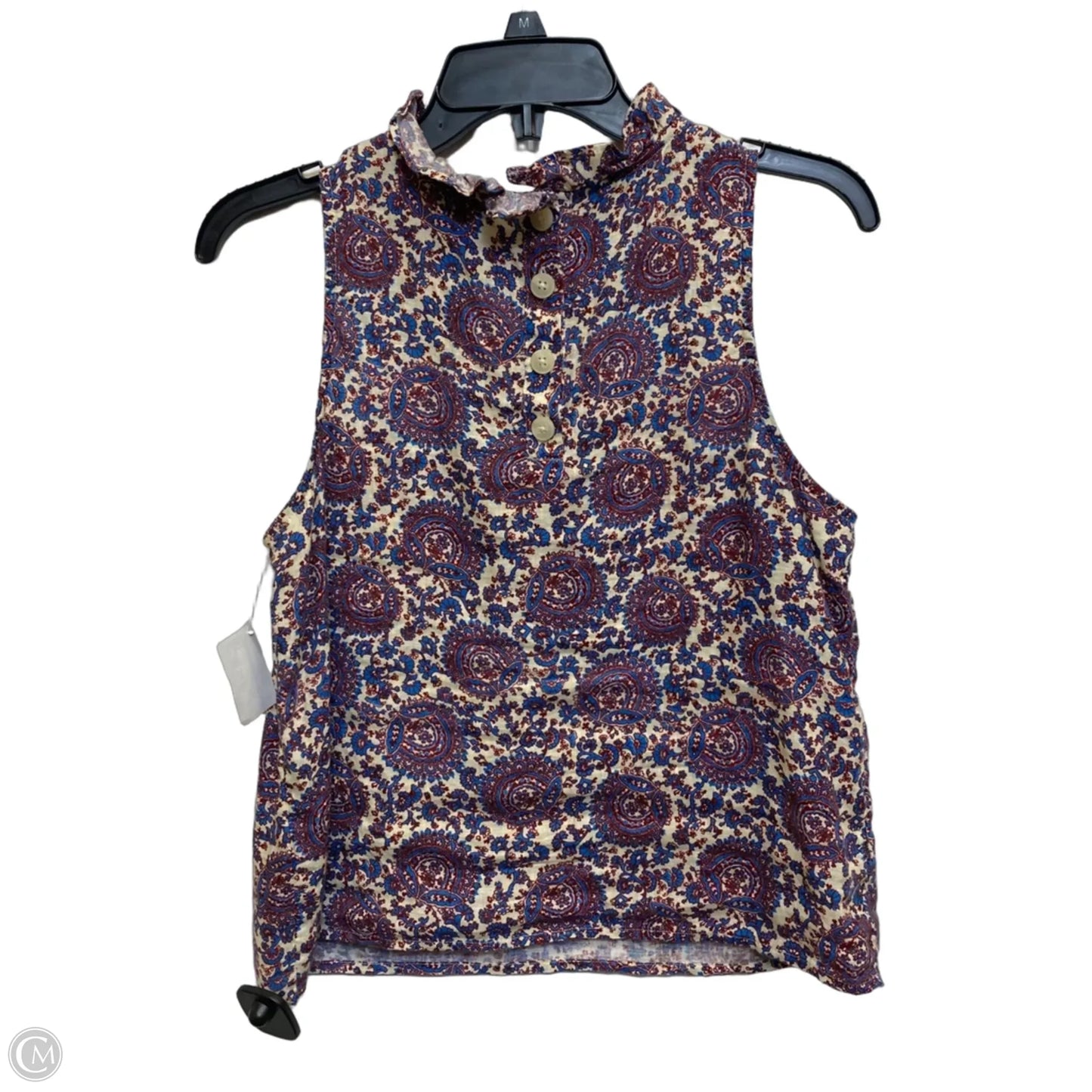 Top Sleeveless By J. Crew In Blue & Red, Size: Xs