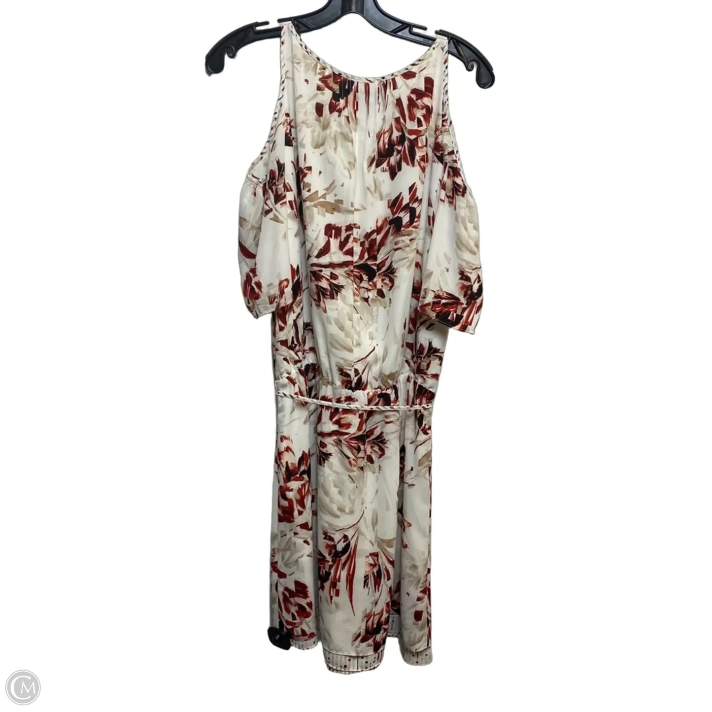 Dress Casual Short By White House Black Market In Cream & Red, Size: S