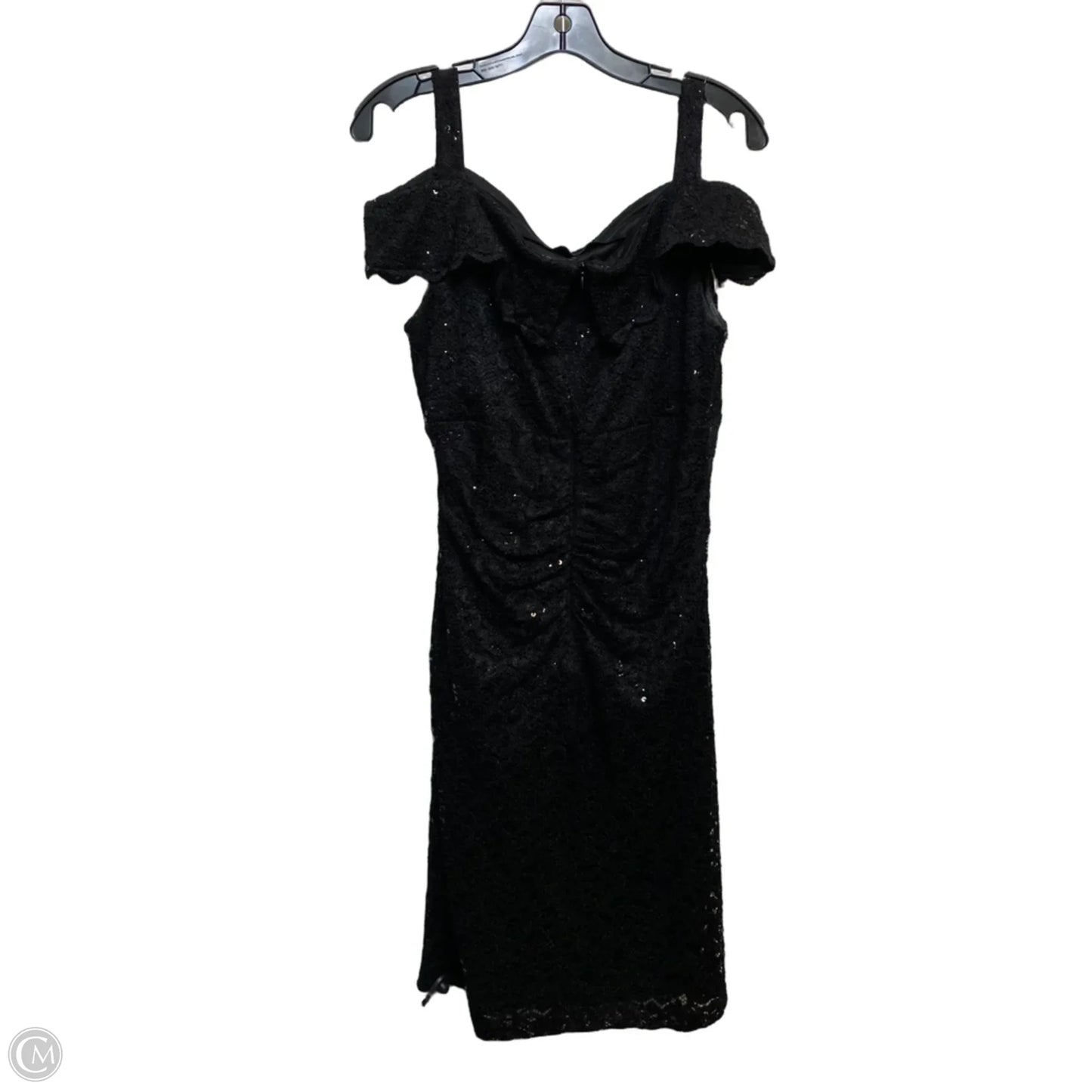 Dress Party Midi By R And M Richards In Black, Size: L