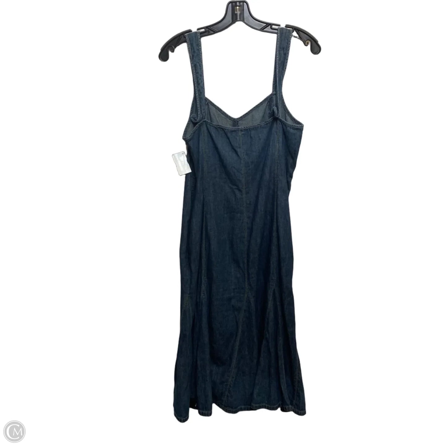 Dress Casual Midi By Lauren By Ralph Lauren In Blue Denim, Size: M