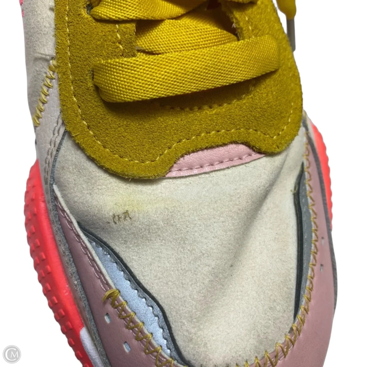 Shoes Athletic By Puma In Pink & Yellow, Size: 10