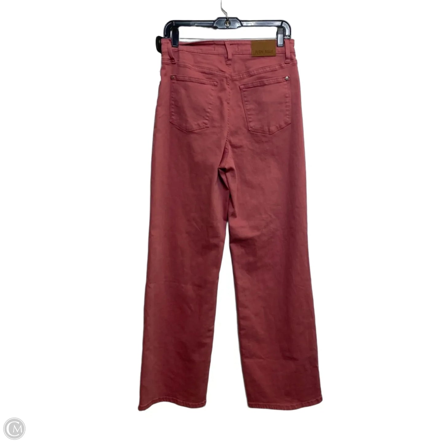 Jeans Wide Leg By Judy Blue In Pink Denim, Size: 8