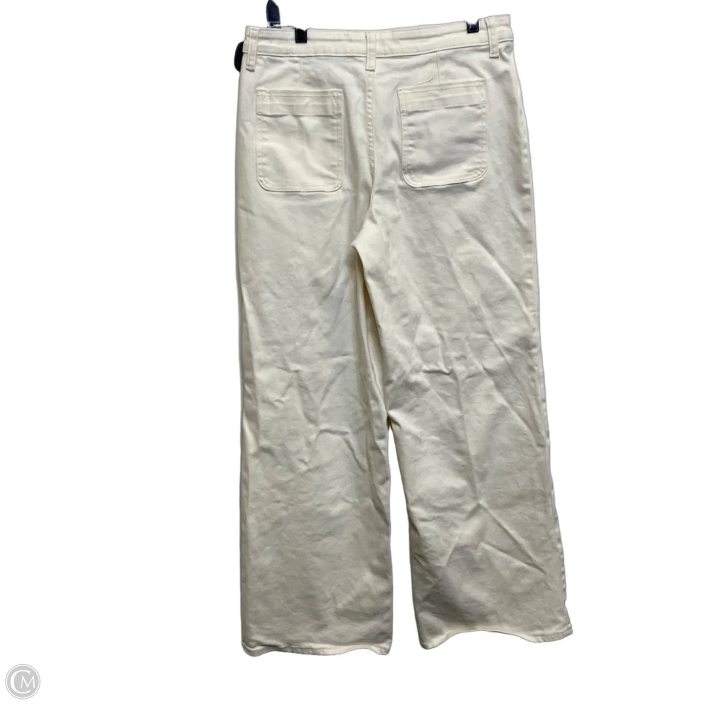 Jeans Wide Leg By Free Assembly In Cream Denim, Size: 12